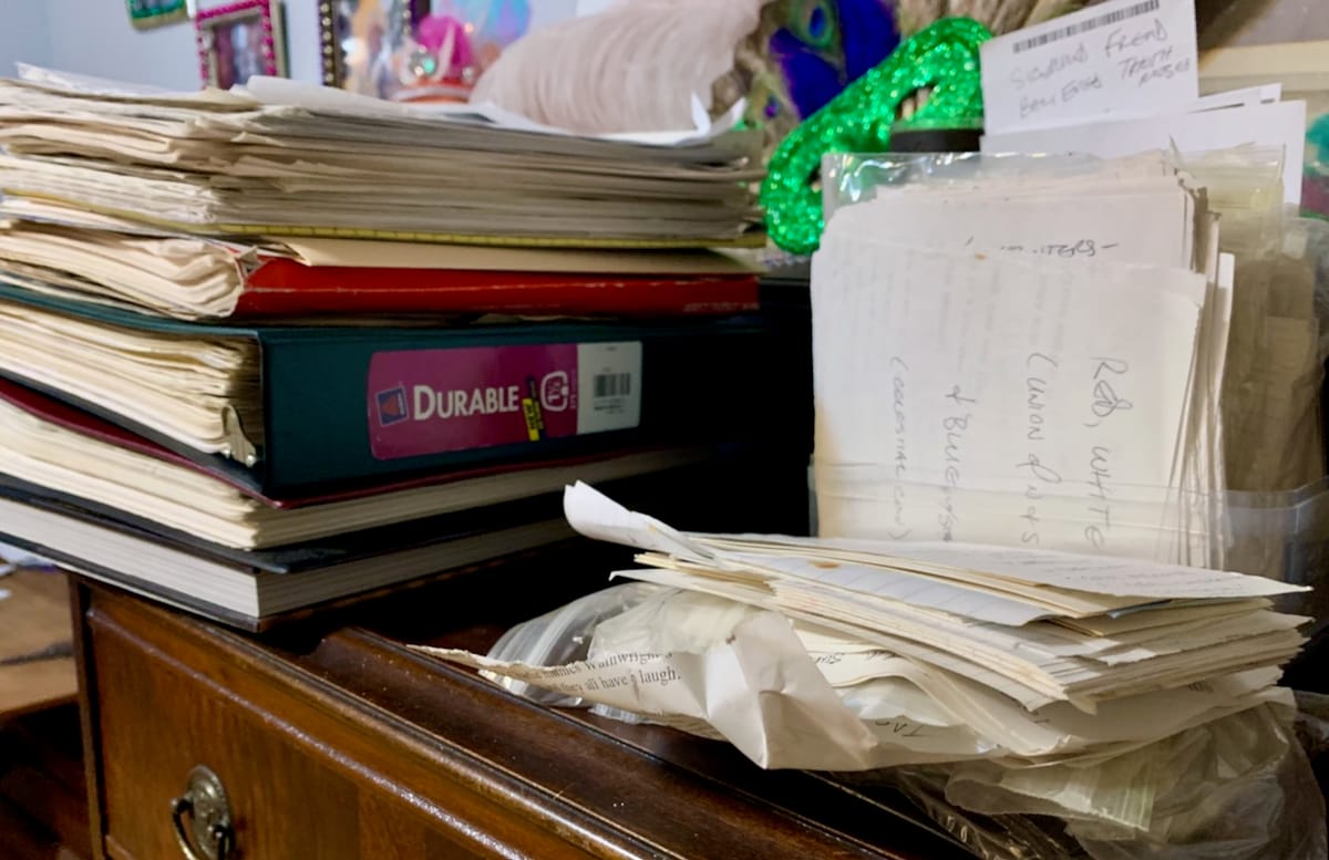 I start every writing project with a pile